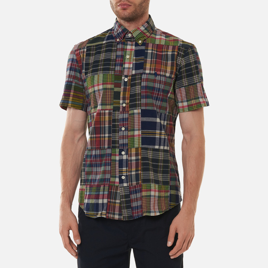 Мужская рубашка Polo Ralph Lauren Custom Fit Patchwork Madras Dark Patchwork