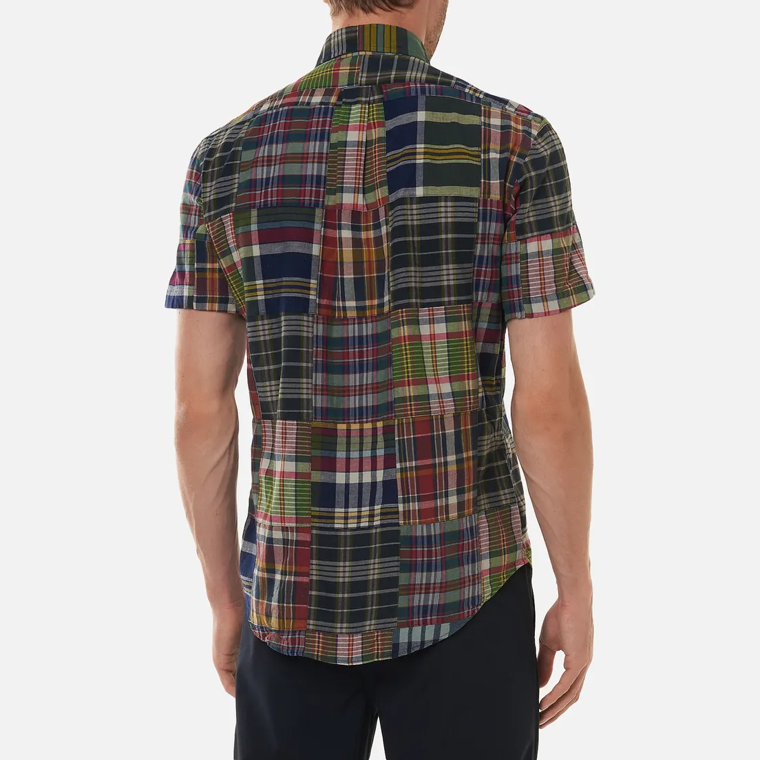 Polo Ralph Lauren Мужская рубашка Custom Fit Patchwork Madras