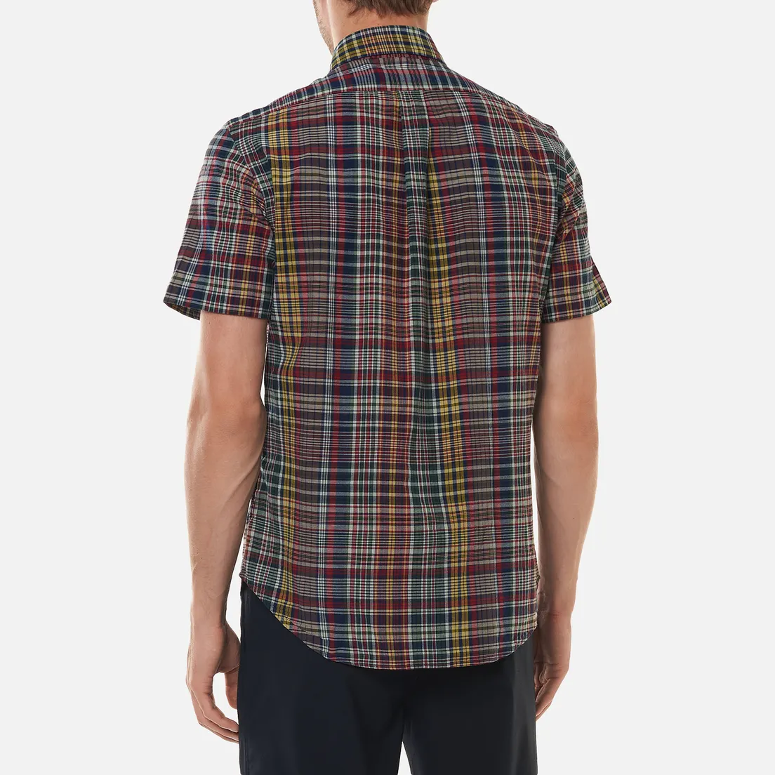 Polo Ralph Lauren Мужская рубашка Custom Fit Bleeding Madras