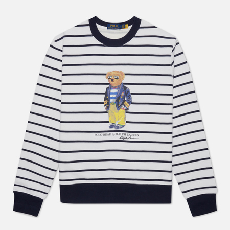 Мужская толстовка Polo Ralph Lauren Striped Polo Bear Magic Fleece цвет белый размер XXL 10430₽