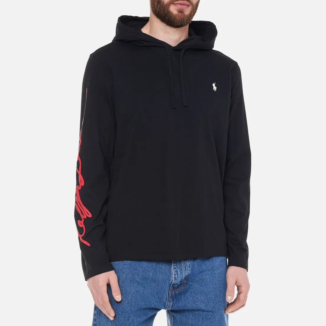 Polo Ralph Lauren Мужской лонгслив Embroidered And Print Logo Hoodie