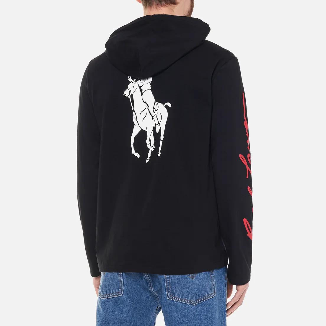 Polo Ralph Lauren Мужской лонгслив Embroidered And Print Logo Hoodie