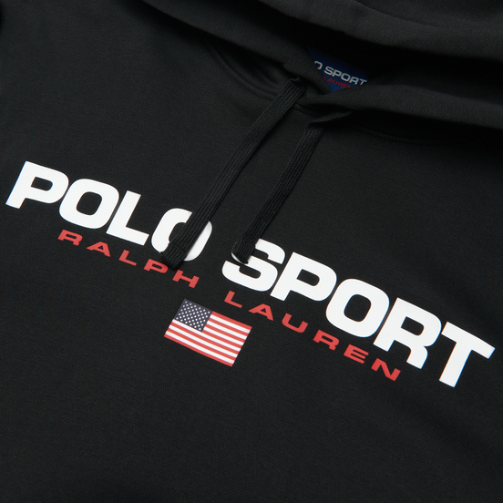 Мужская толстовка Polo Ralph Lauren Polo Sport Fleece Hoodie Polo Black/White