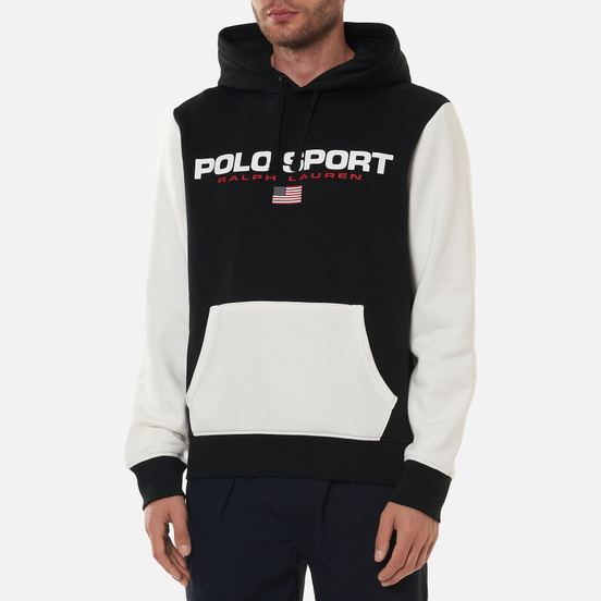 Мужская толстовка Polo Ralph Lauren Polo Sport Fleece Hoodie Polo Black/White