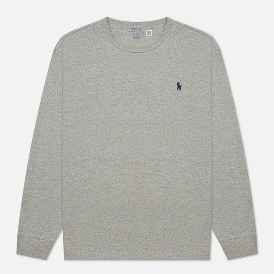 Мужской лонгслив Polo Ralph Lauren Classic Fit Embroidered Polo Pony Andover Heather/Navy