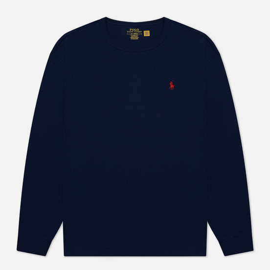 Мужской лонгслив Polo Ralph Lauren Classic Fit Embroidered Polo Pony Newport Navy/Red