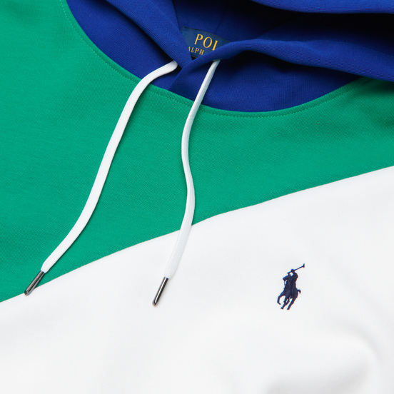 Мужская толстовка Polo Ralph Lauren Color Block Hoodie True Green/Multi
