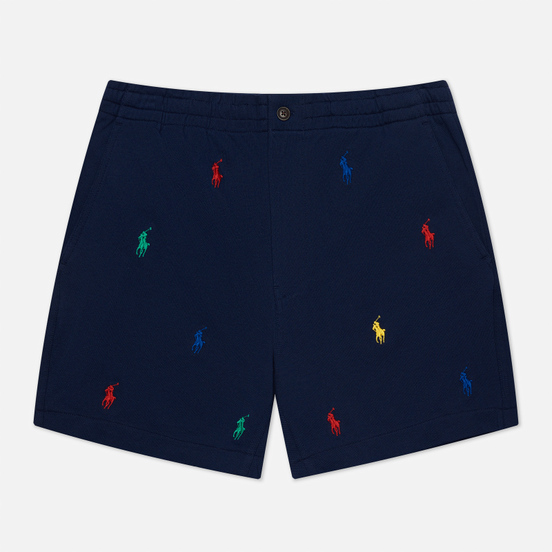 Мужские шорты Polo Ralph Lauren All Over Embroidered Polo Pony Newport Navy