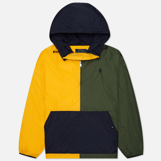 Мужская куртка анорак Polo Ralph Lauren Eastport Color Block Army/Slicker Yellow