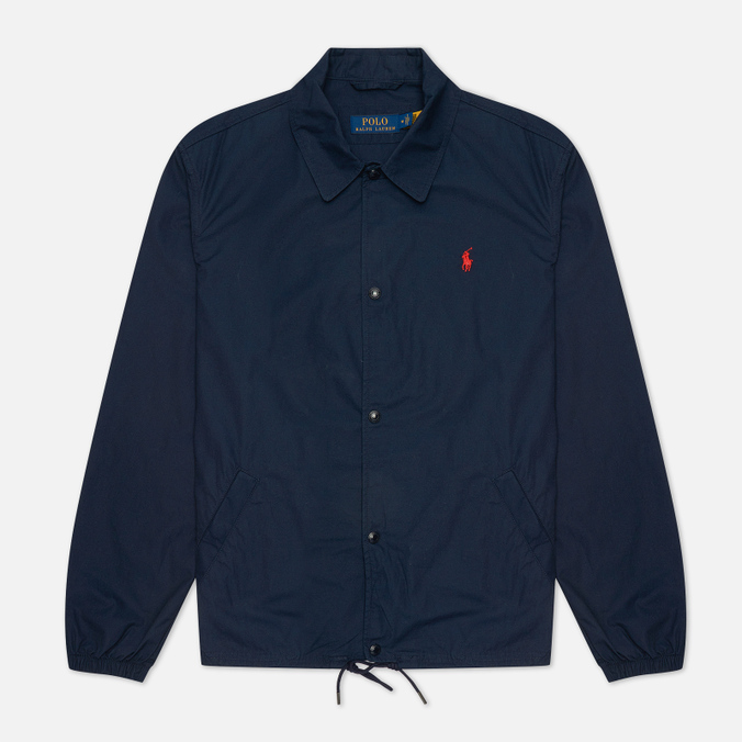 Мужская куртка Polo Ralph Lauren, цвет синий, размер S 710-842968-005 Coach Poplin - фото 1