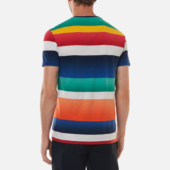 Мужская футболка Polo Ralph Lauren Multicolor Striped Crew Neck Spectrum Orange/Multi