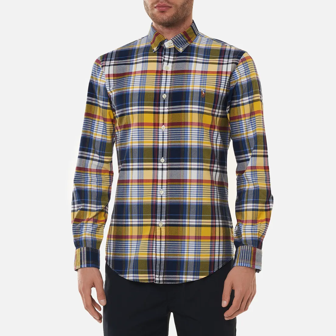 Polo Ralph Lauren Мужская рубашка Custom Fit Plaid Oxford