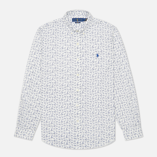 Мужская рубашка Polo Ralph Lauren Slim Fit Poplin African Jungle White/Multi