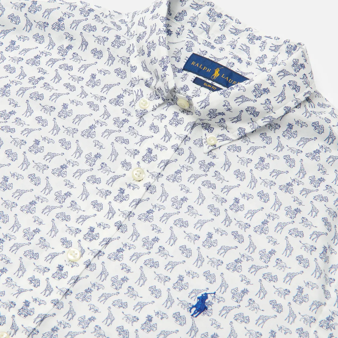 Polo Ralph Lauren Мужская рубашка Slim Fit Poplin African Jungle