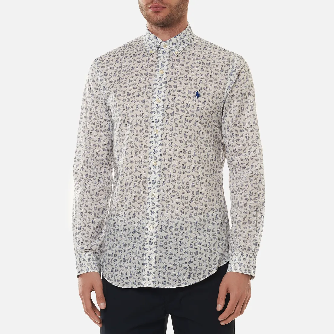 Polo Ralph Lauren Мужская рубашка Slim Fit Poplin African Jungle