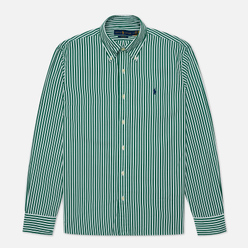 Мужская рубашка Polo Ralph Lauren Custom Fit Button Down Streep Athletic Green/White
