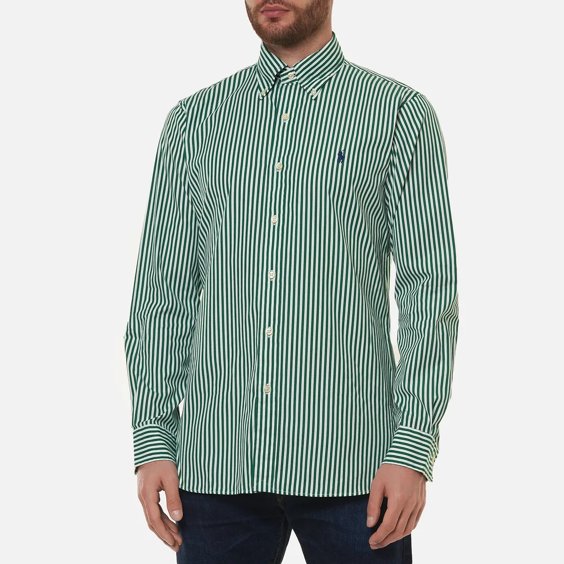 Polo Ralph Lauren Мужская рубашка Custom Fit Button Down Streep