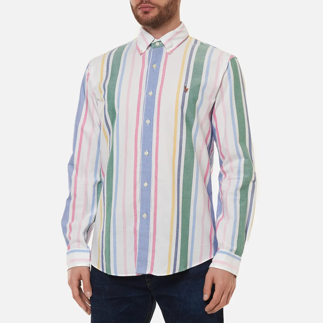 Polo Ralph Lauren Мужская рубашка Custom Fit Striped Oxford