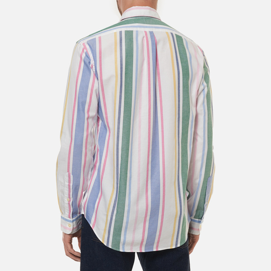 Мужская рубашка Polo Ralph Lauren Custom Fit Striped Oxford White/Green/Multi