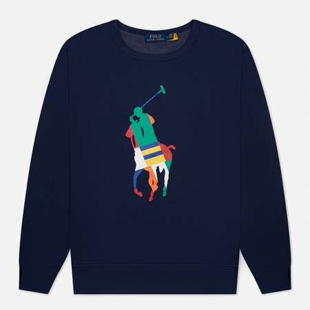 Мужская толстовка Polo Ralph Lauren Multicolour Pony Pony Crew Neck цвет синий размер M 9590₽