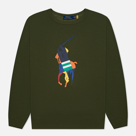 Мужская толстовка Polo Ralph Lauren Multicolour Pony Pony Crew Neck цвет оливковый размер XXL 6850₽