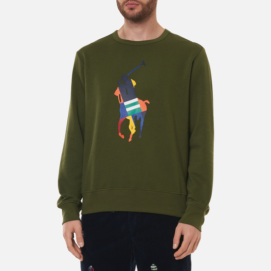 Мужская толстовка Polo Ralph Lauren Multicolour Pony Pony Crew Neck Army