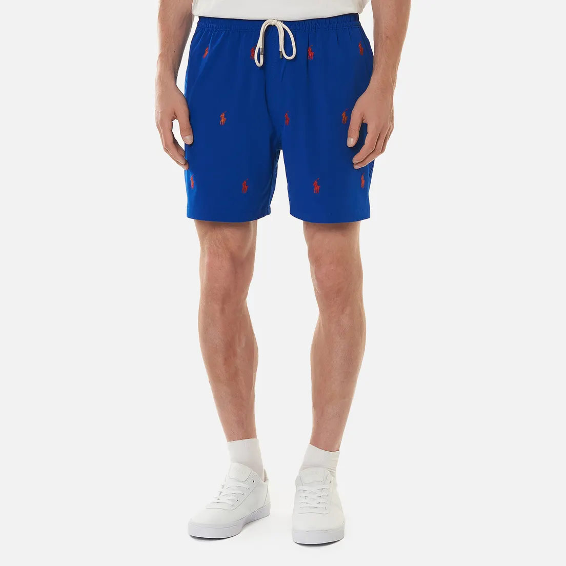 Polo Ralph Lauren Мужские шорты All Over Embroidered Polo Pony Traveler Mid
