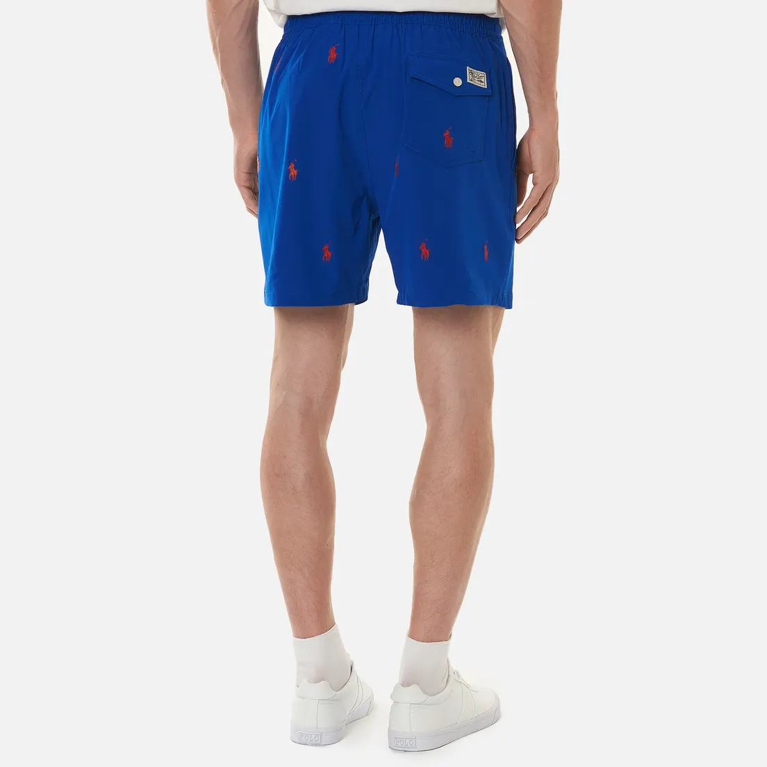 Polo Ralph Lauren Мужские шорты All Over Embroidered Polo Pony Traveler Mid