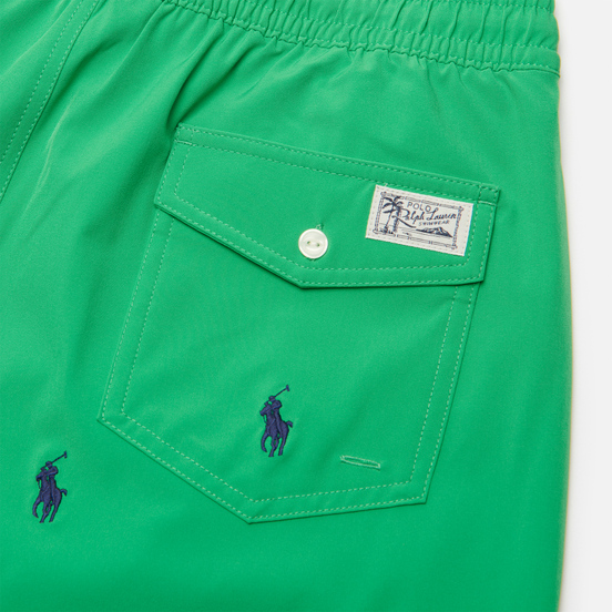 Мужские шорты Polo Ralph Lauren All Over Embroidered Polo Pony Traveler Mid Golf Green