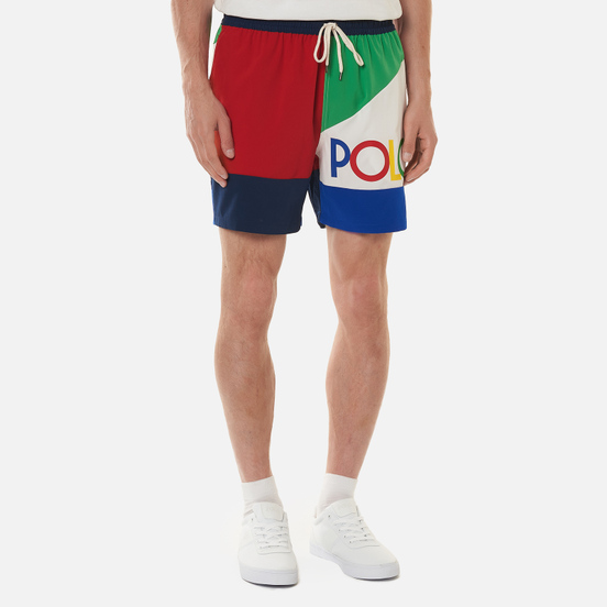 Мужские шорты Polo Ralph Lauren Color Block Traveler Mid Royal/Multi