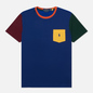 Мужская футболка Polo Ralph Lauren Color Block Embroidered Logo Pocket Fall Royal/Multi фото - 0