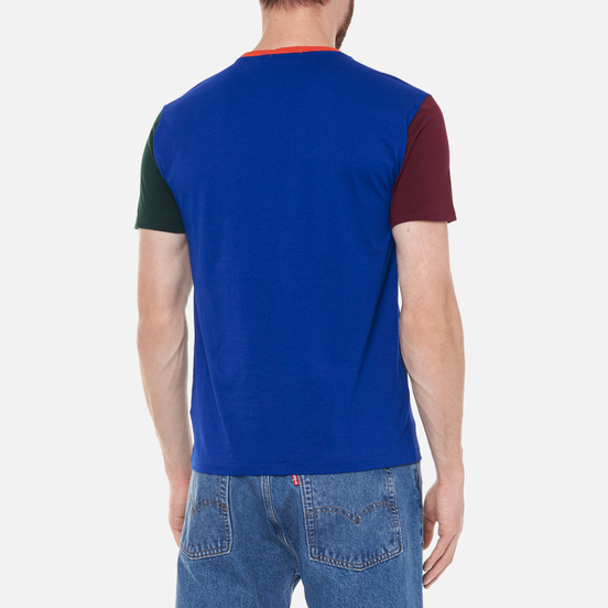 Мужская футболка Polo Ralph Lauren Color Block Embroidered Logo Pocket Fall Royal/Multi