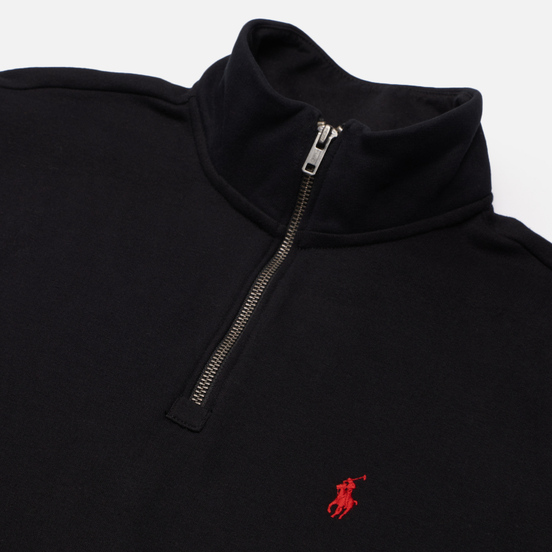 Мужская толстовка Polo Ralph Lauren Half Zip RL Fleece Embroidered Logo Polo Black