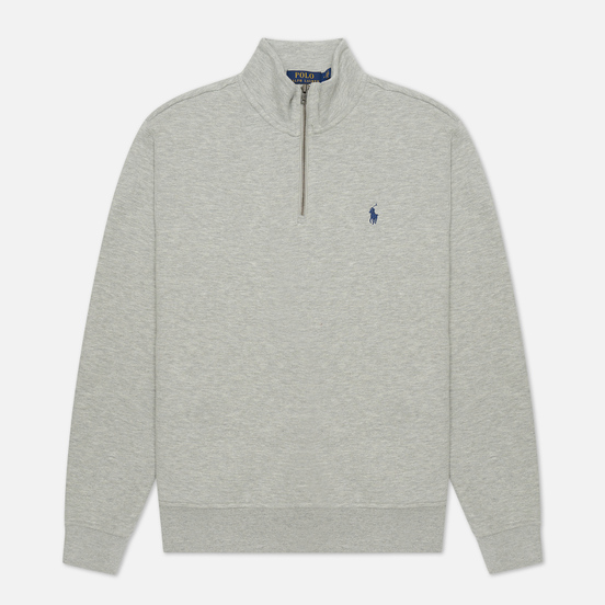 Мужская толстовка Polo Ralph Lauren Half Zip RL Fleece Embroidered Logo Andover Heather