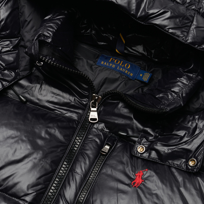 Мужской пуховик Polo Ralph Lauren, цвет чёрный, размер S 710-849776-002 Water-Repellent Down - фото 2