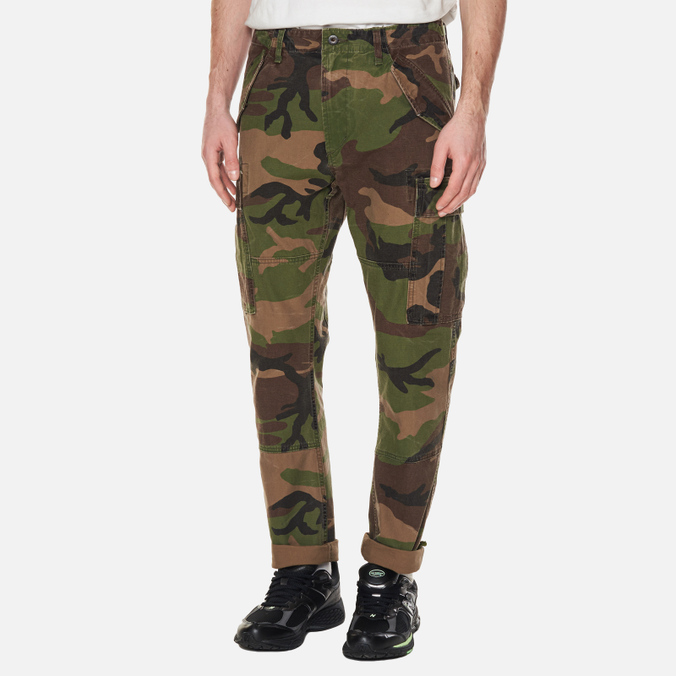 Мужские брюки Polo Ralph Lauren, цвет камуфляжный, размер 28/32 710-850059-001 Slim Fit Canvas Cargo - фото 4