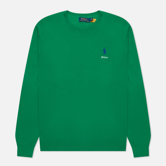 Мужской свитер Polo Ralph Lauren, цвет зелёный, размер XL 710-850117-008 Cotton Crew Neck Regular Fit - фото 1