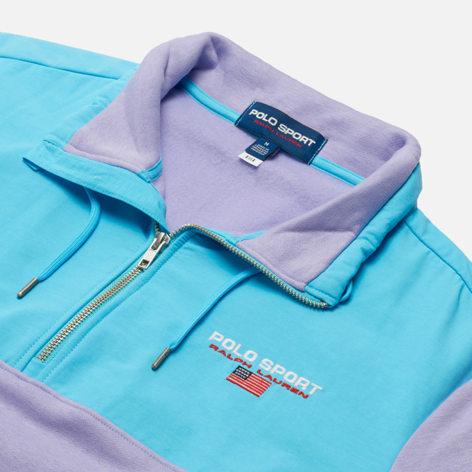 Мужская толстовка Polo Ralph Lauren, цвет фиолетовый, размер XL 710-850426-004 Polo Sport Hybrid Quarter-Zip Neck - фото 2