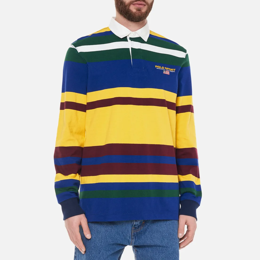 Polo Ralph Lauren Мужской лонгслив Polo Sport Stripe Classic Fit Rugby