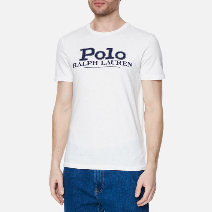 Мужская футболка Polo Ralph Lauren, цвет белый, размер S 710-850540-001 Script Polo Classic - фото 3