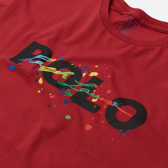 Мужская футболка Polo Ralph Lauren Classic Fit Paint Splatter Logo Chili Pepper