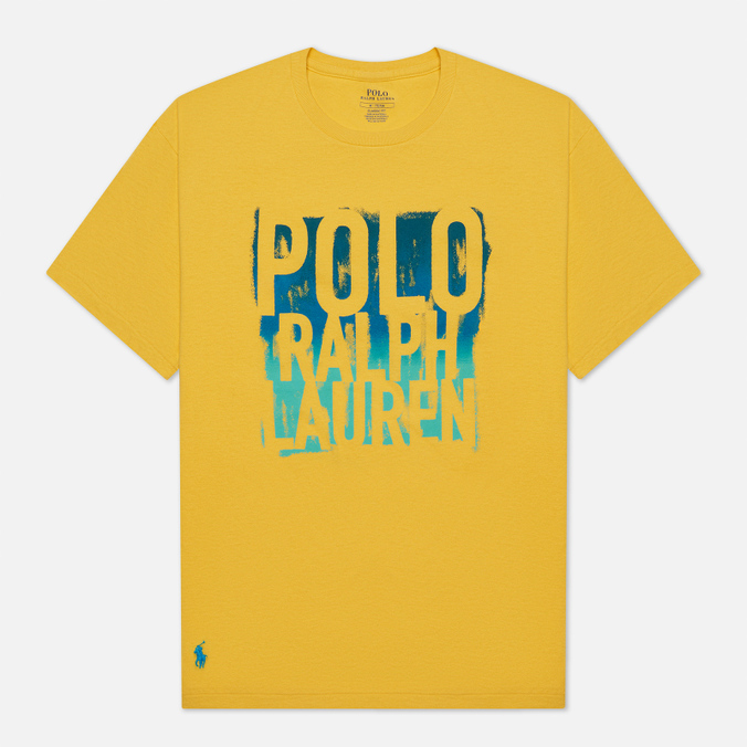 Мужская футболка Polo Ralph Lauren, цвет жёлтый, размер S 710-852109-002 Classic Fit Graphic Logo - фото 1