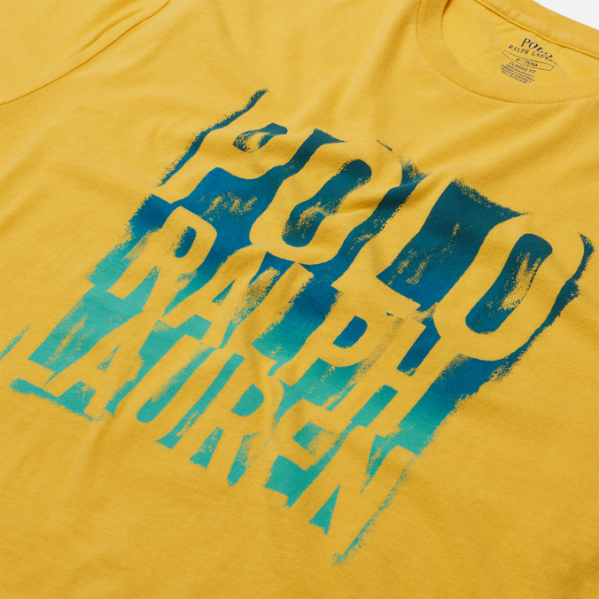 Мужская футболка Polo Ralph Lauren, цвет жёлтый, размер S 710-852109-002 Classic Fit Graphic Logo - фото 2