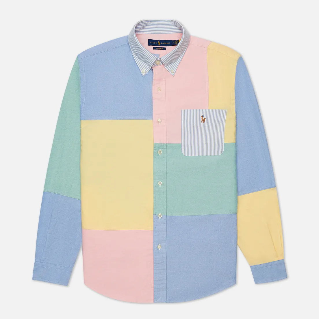 Polo Ralph Lauren Мужская рубашка Custom Fit Classic Oxford Color Block