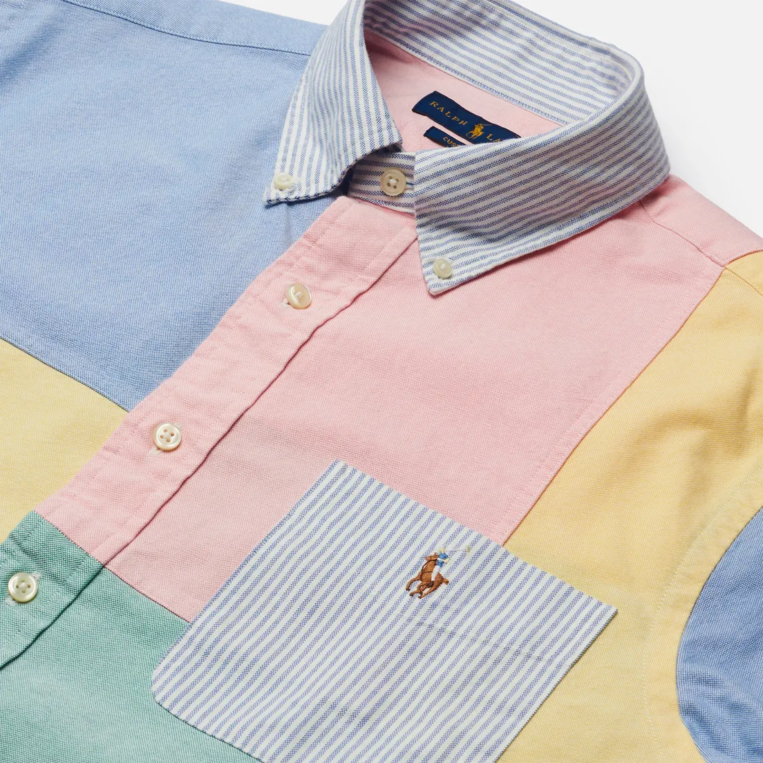 Polo Ralph Lauren Мужская рубашка Custom Fit Classic Oxford Color Block