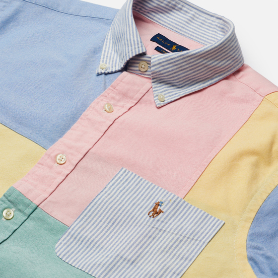 Мужская рубашка Polo Ralph Lauren Custom Fit Classic Oxford Color Block Solid Multi/Fun