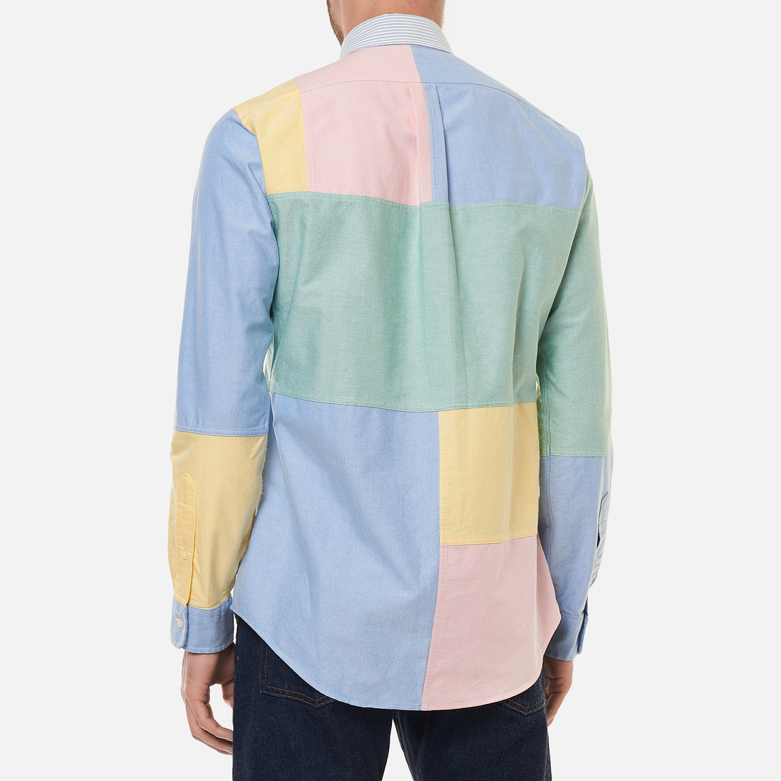 Polo Ralph Lauren Мужская рубашка Custom Fit Classic Oxford Color Block