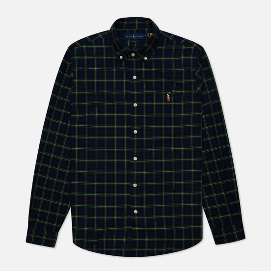 Мужская рубашка Polo Ralph Lauren Slim Fit Classic Oxford Check Navy/Green