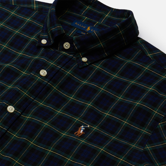 Мужская рубашка Polo Ralph Lauren Slim Fit Classic Oxford Check Navy/Green