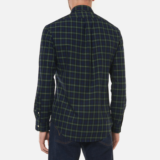 Мужская рубашка Polo Ralph Lauren Slim Fit Classic Oxford Check Navy/Green
